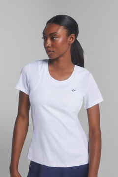 Dash and Stars Camisola manga curta 4D Stretch branco beige