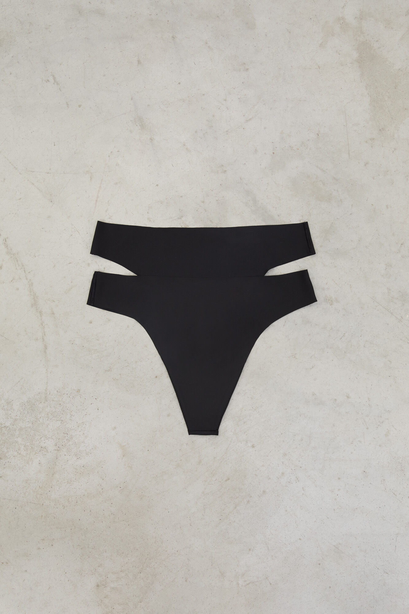 Dash and Stars Pack 2 tangas pretas preto