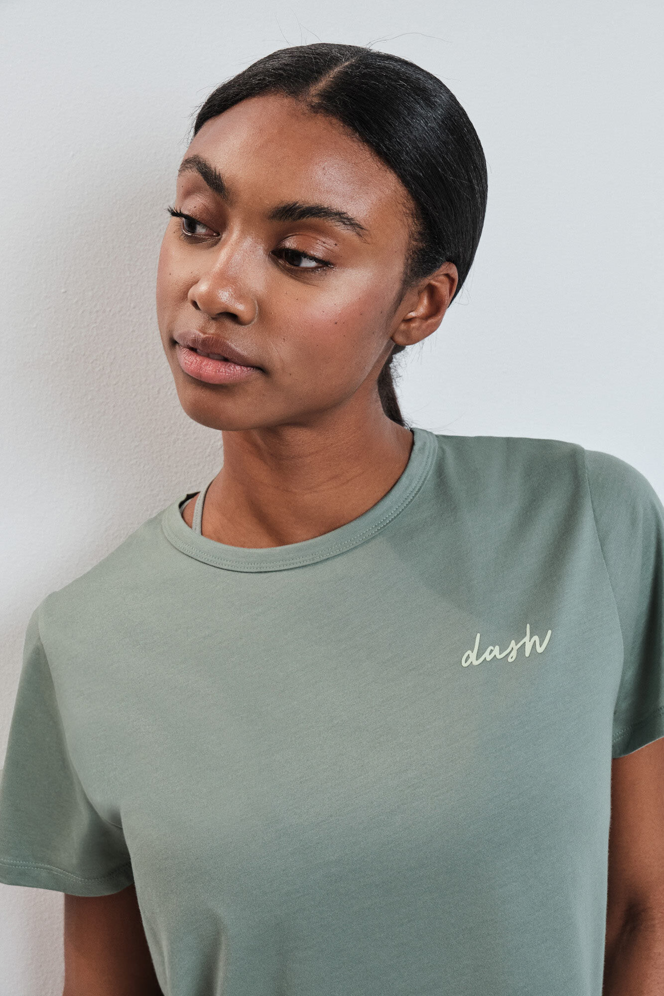 Dash and Stars T-shirt manga curta extrassuave verde verde