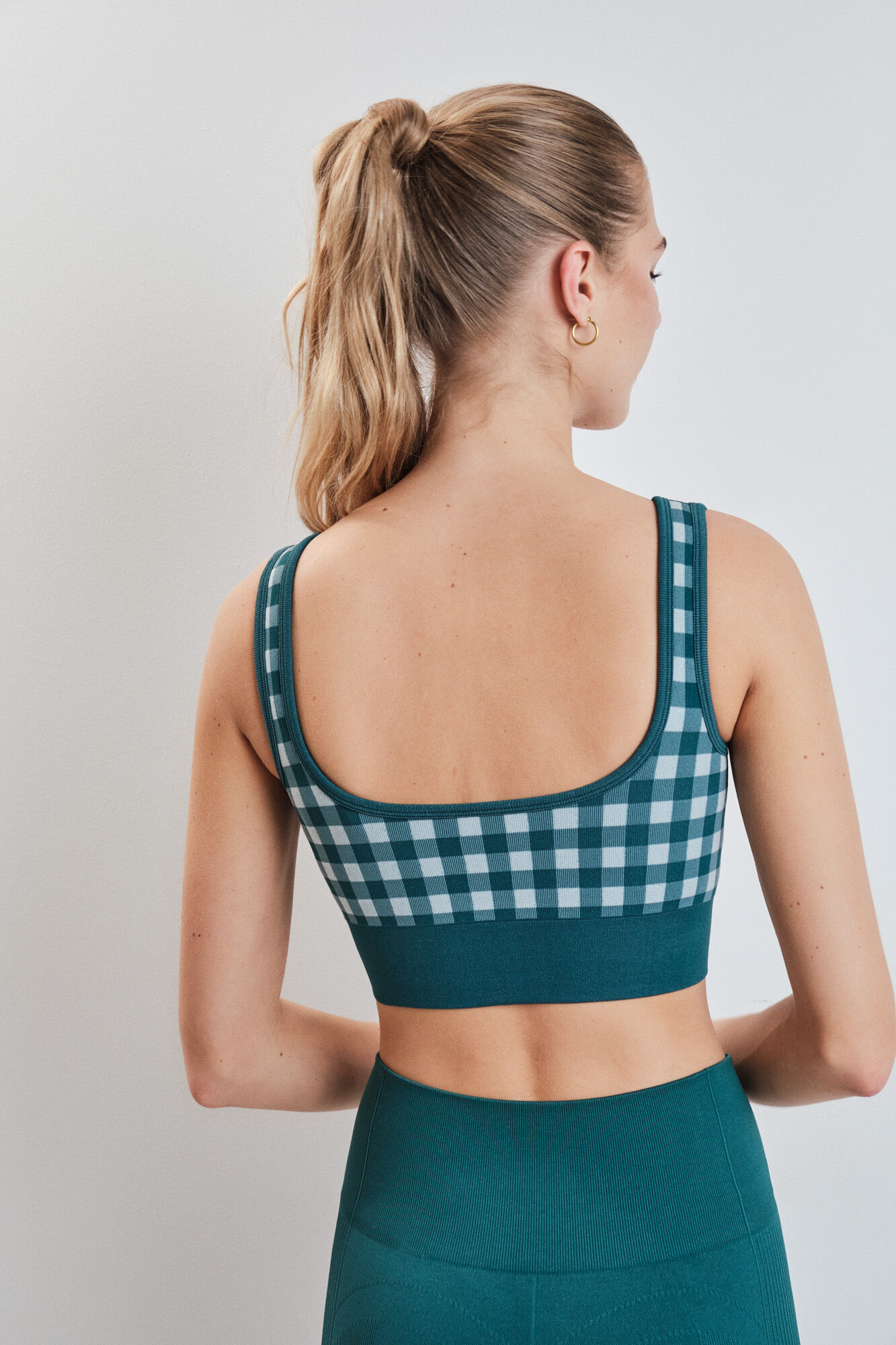 Dash and Stars Soutien desportivo SEAMLESS COMFORT estampado vichy azul azul