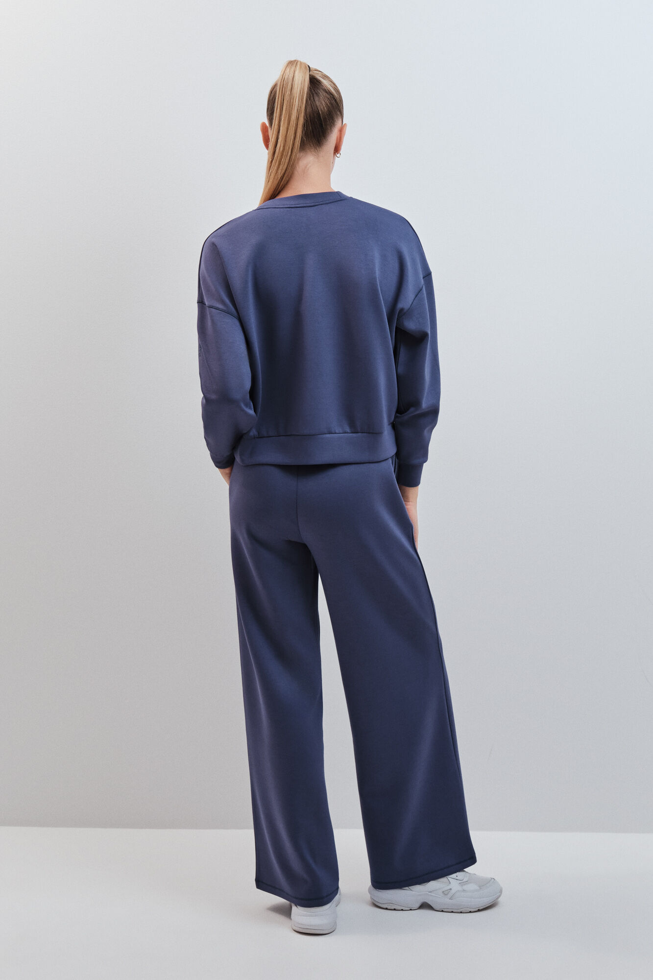 Dash and Stars Cal&ccedil;a comprida larga em modal azul azul