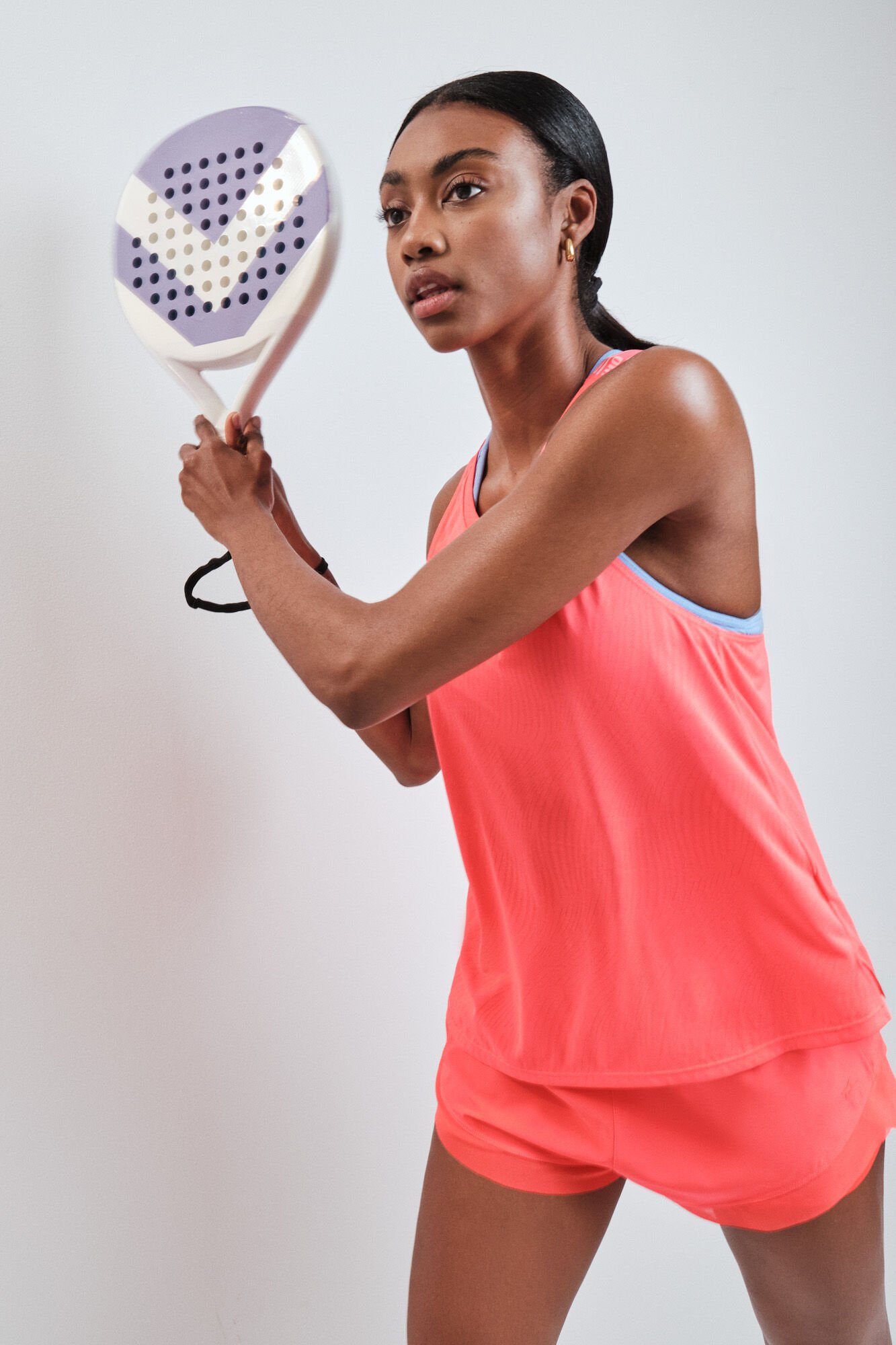 Dash and Stars T-shirt halter vermelha