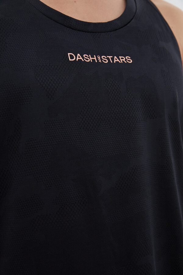 Dash and Stars Camiseta tirantes halter negro negro