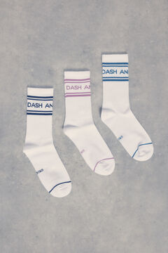 Dash and Stars Pacote de 3 meias técnicas impressão