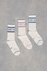 Dash and Stars Pacote de 3 meias técnicas impressão