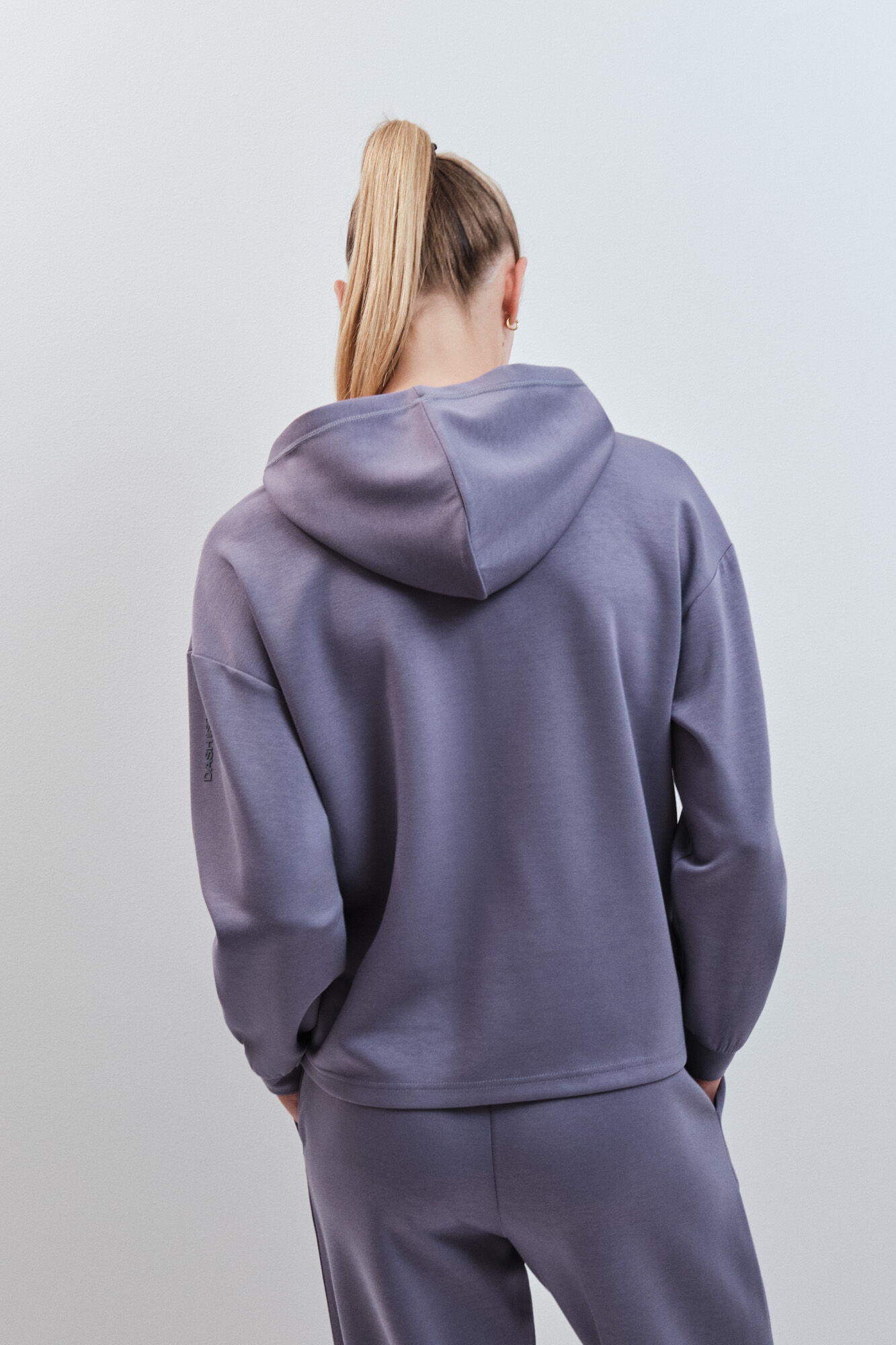 Dash and Stars Sweatshirt com capuz soft touch azul azul