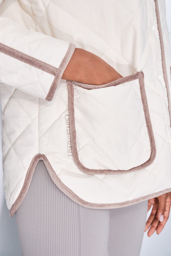 Dash and Stars Chaqueta acolchada rombos beige beige