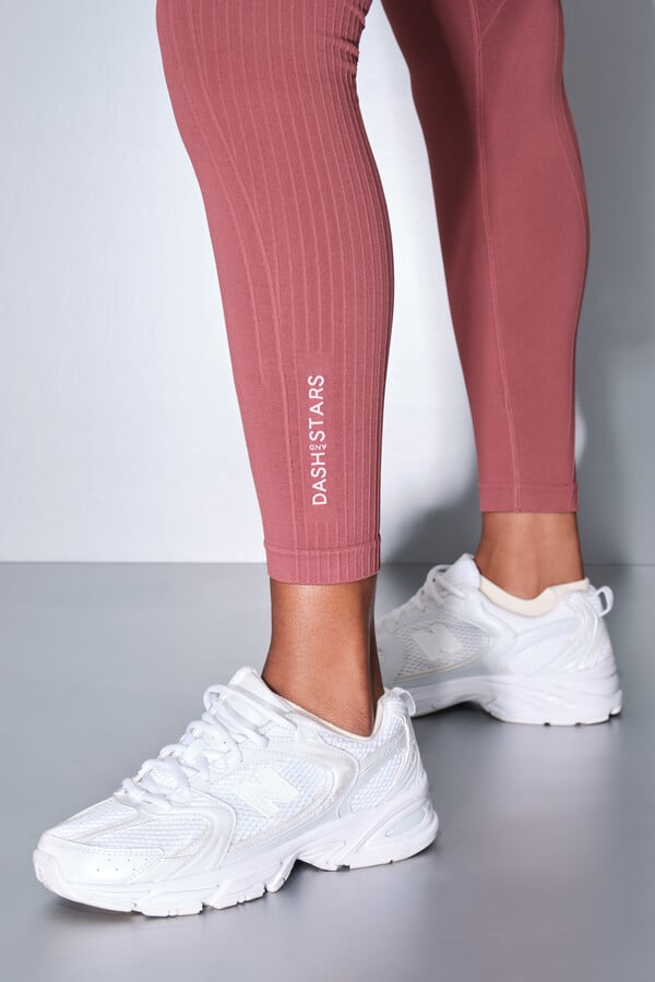 Dash and Stars Leggings longas rosa SEM COSTURAS CONFORTÁVEIS rosa