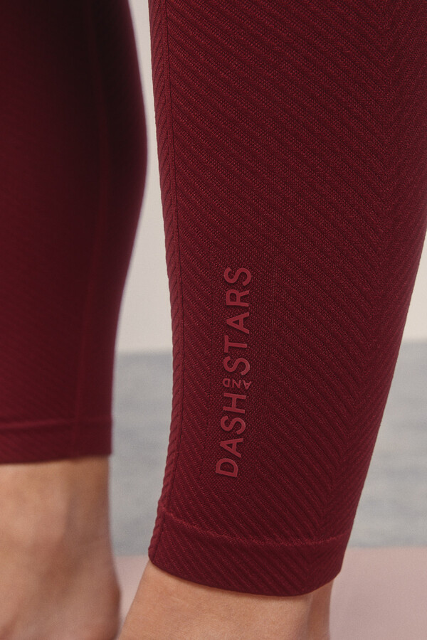 Dash and Stars Legging SEAMLESS COMFORT bordô vermelho