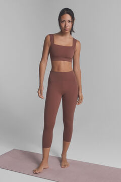 Dash and Stars Leggings SOFT MOVE crop marrón nude