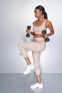 Dash and Stars Legging branca com estampa animal 4D STRETCH