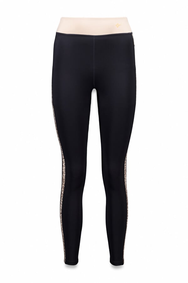 Dash and Stars Leggings 4D STRETCH negro animal print negro