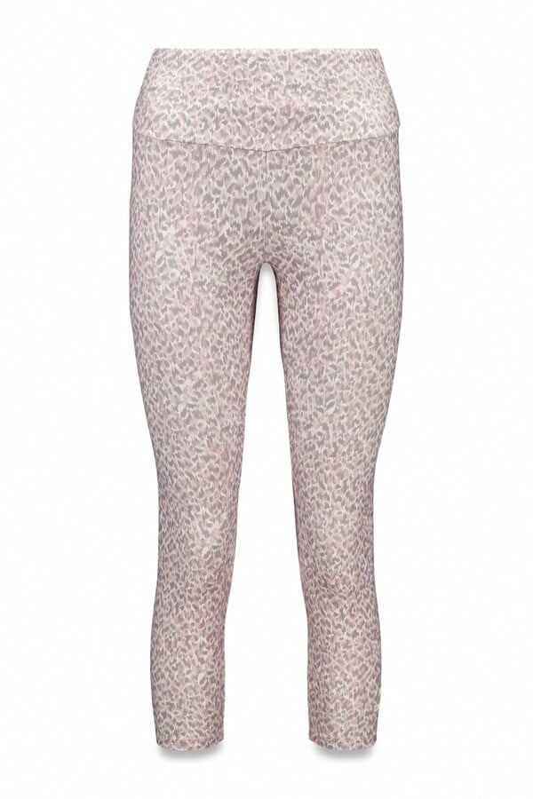 Dash and Stars Legging branca com estampa animal 4D STRETCH beige
