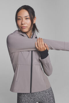 Dash and Stars Chaqueta técnica water-repellent marrón nude
