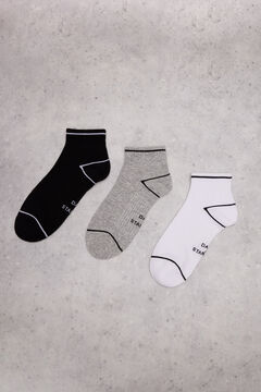 Dash and Stars Pack 3 meias curtas técnicas preto
