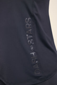Dash and Stars Camiseta preta de microfibra halter única preto