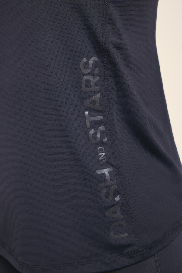 Dash and Stars Camiseta microfibra halter negra negro