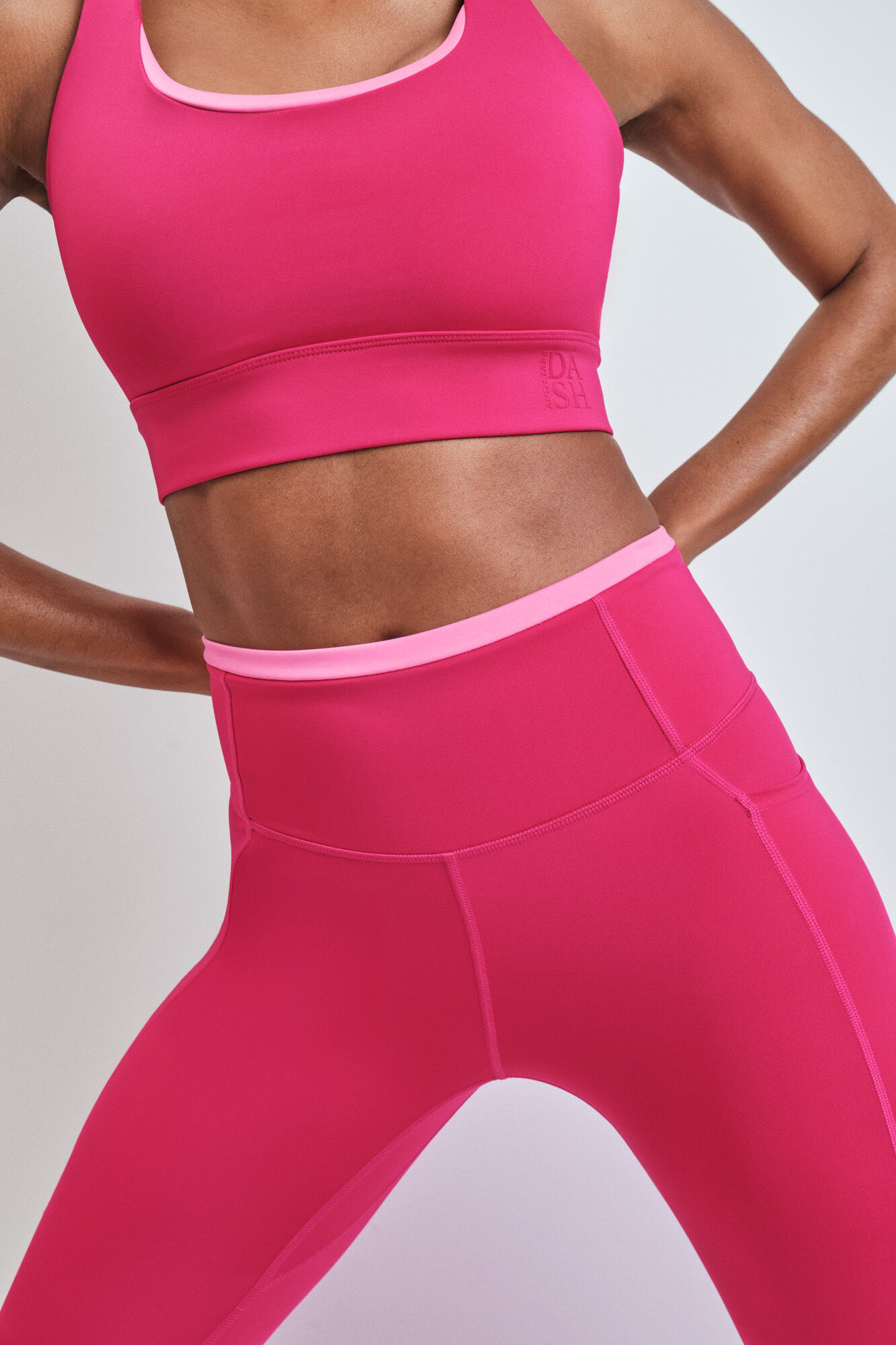 Dash and Stars Legging curto 4D STRETCH rosa