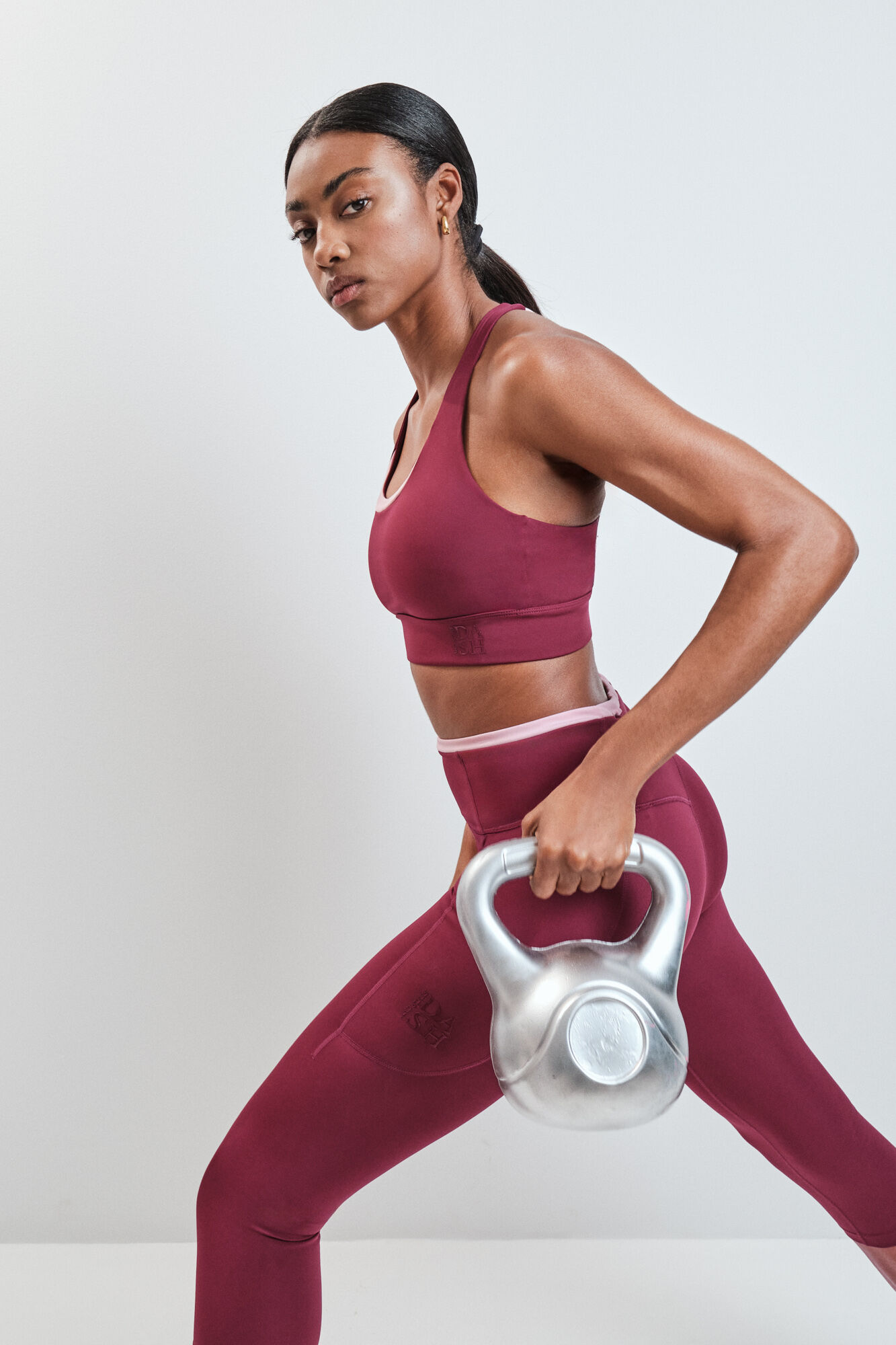 Dash and Stars Soutien desportivo 4D STRETCH borgonha vermelho