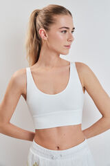 Dash and Stars Soutien desportivo crop 4D Stretch branco branco