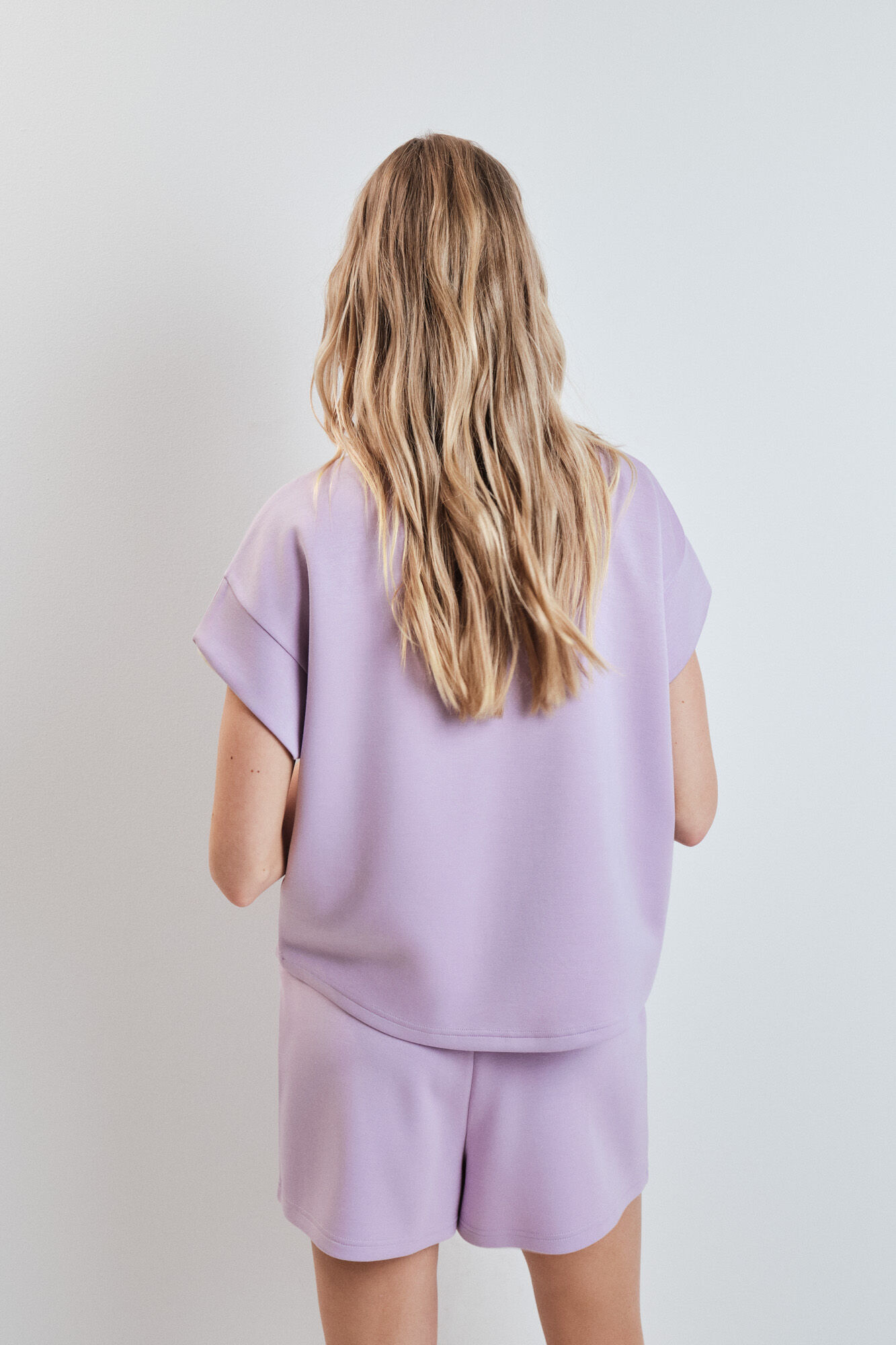 Dash and Stars Cal&ccedil;&otilde;es largos em viscose suave rosa rosa