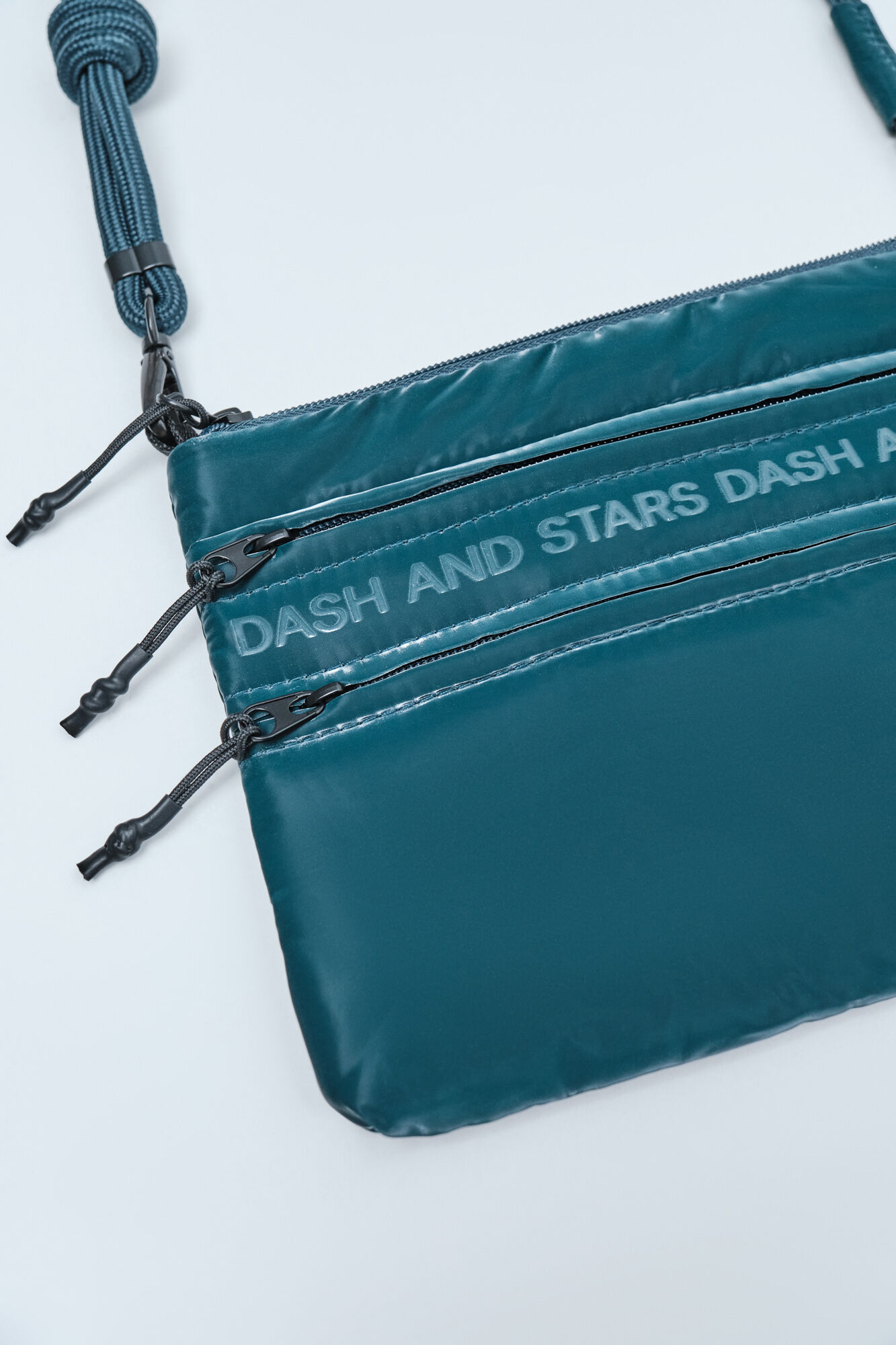 Dash and Stars Mala pequena verde metalizada azul