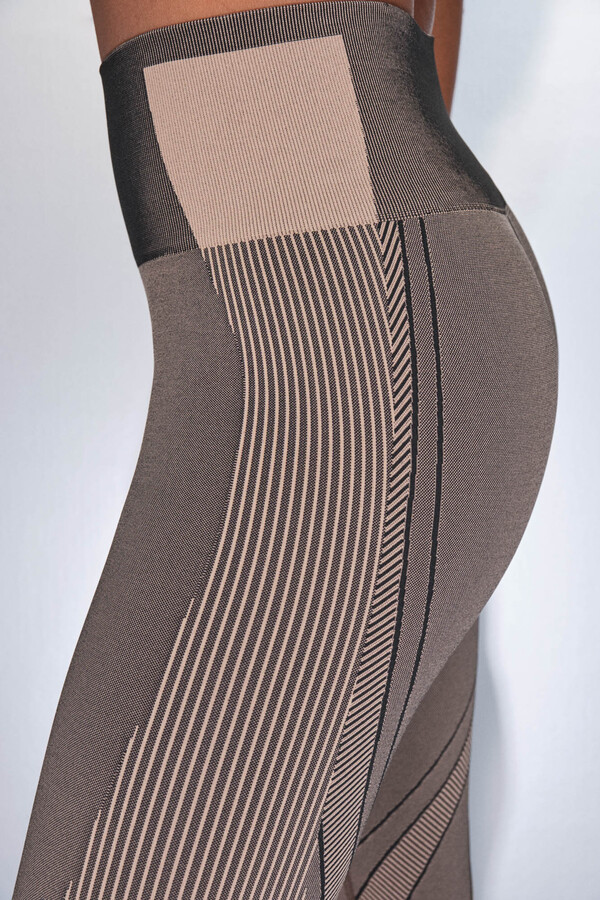 Dash and Stars Leggings longas SEM COSTURA CONFORTÁVEIS marrons marrom