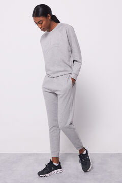 Dash and Stars Calças jogger algodão cinzentas cinzento
