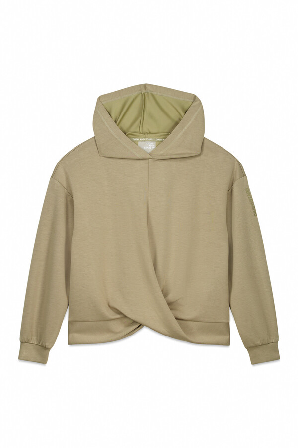 Dash and Stars Sweatshirt cáqui drapeado beige