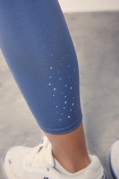 Dash and Stars Legging curta 4D STRETCH azul azul