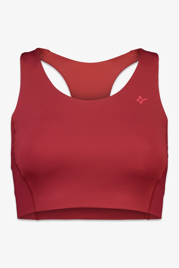 Dash and Stars Soutien desportivo 4D Stretch marrom vermelho