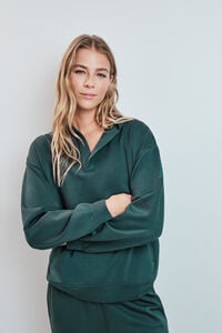 Dash and Stars Sweatshirt com capuz verde