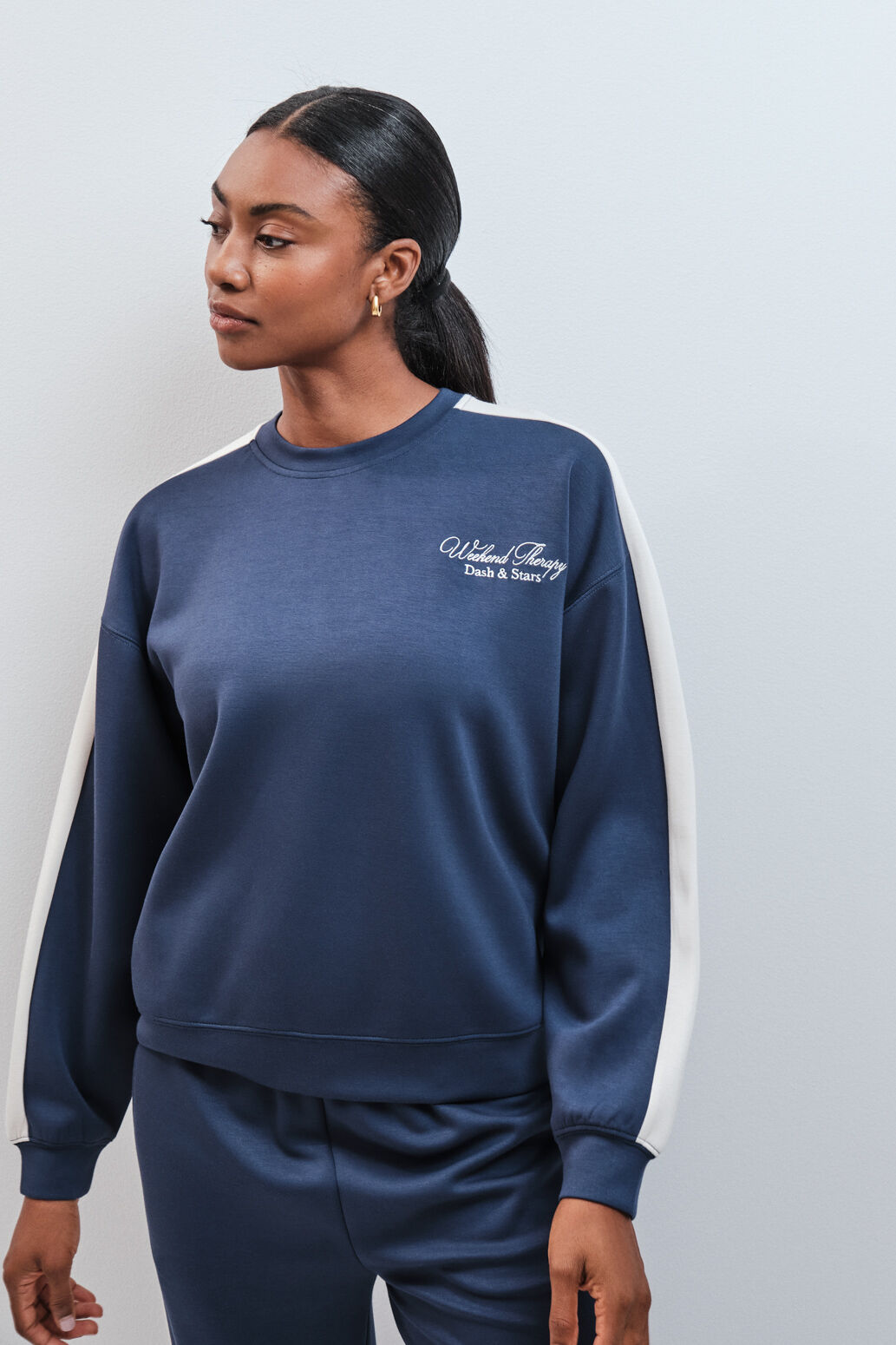 Dash and Stars Sweatshirt de manga comprida soft touch azul azul