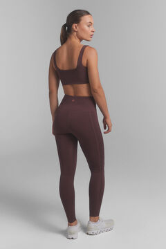 Dash and Stars Leggings 4D STRETCH granate. estampado