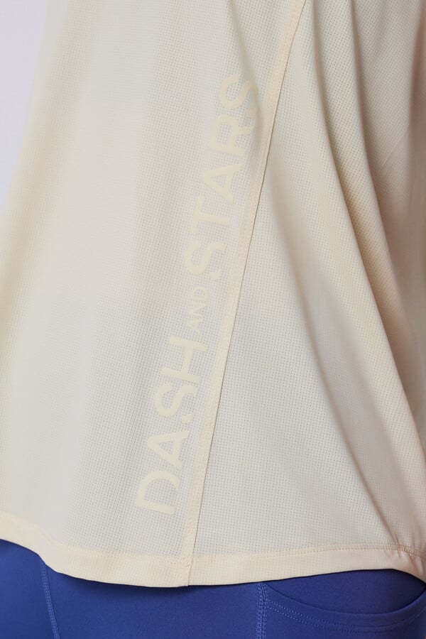 Dash and Stars Camiseta sin mangas halter amarillo estampado