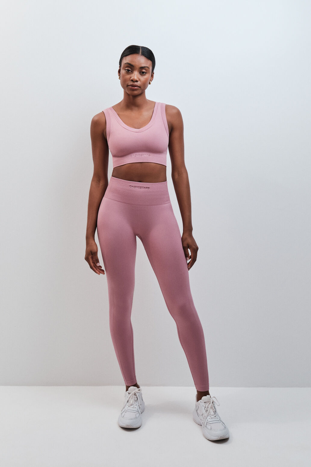 Dash and Stars Leggings largos SEAMLESS COMFORT rosa