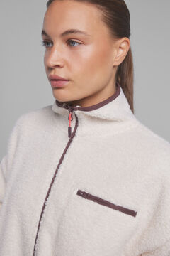 Dash and Stars Chaqueta borreguito beige nude