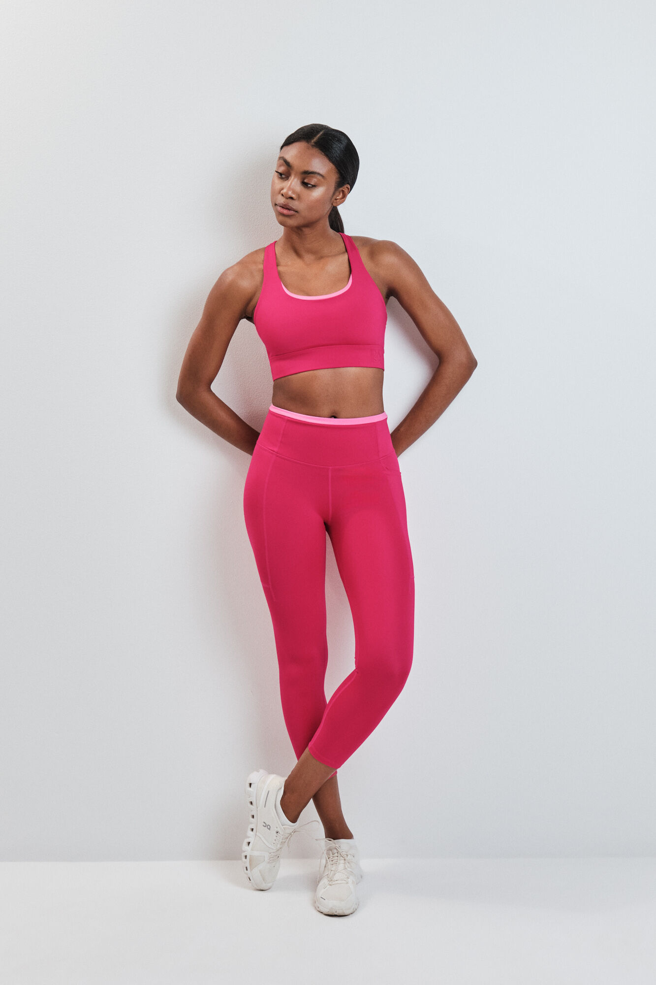 Dash and Stars Legging curto 4D STRETCH rosa rosa
