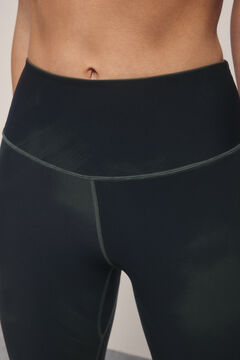 Dash and Stars Leggings com estampado verde 4D STRECH comprimento 3/4 verde