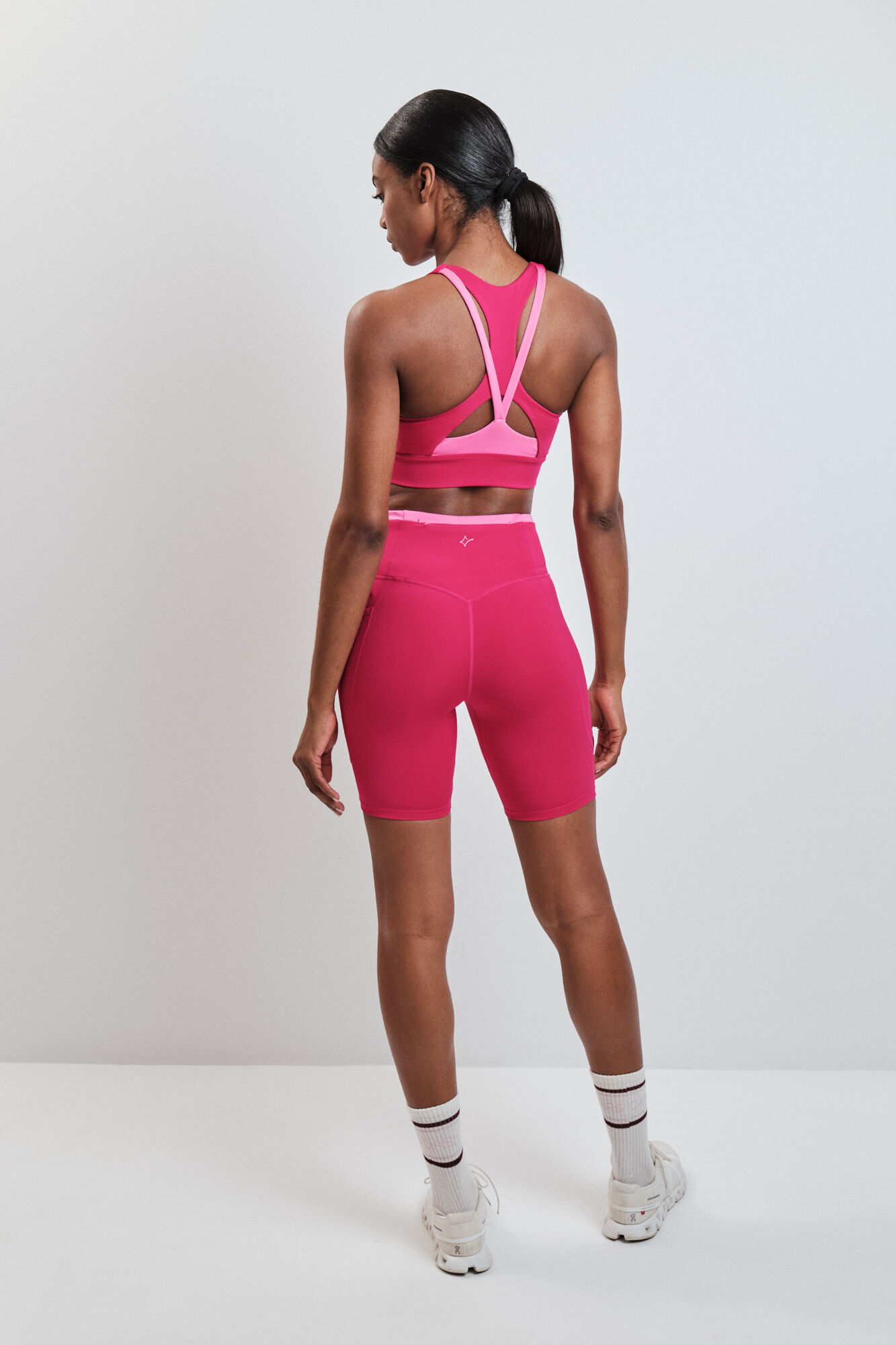 Dash and Stars Leggings ciclista rosa 4D STRETCH rosa