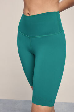 Dash and Stars Leggings de ciclismo COMPRESSIVE com logo verde verde