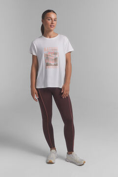 Dash and Stars T-shirt fluida com detalhe nas costas  beige