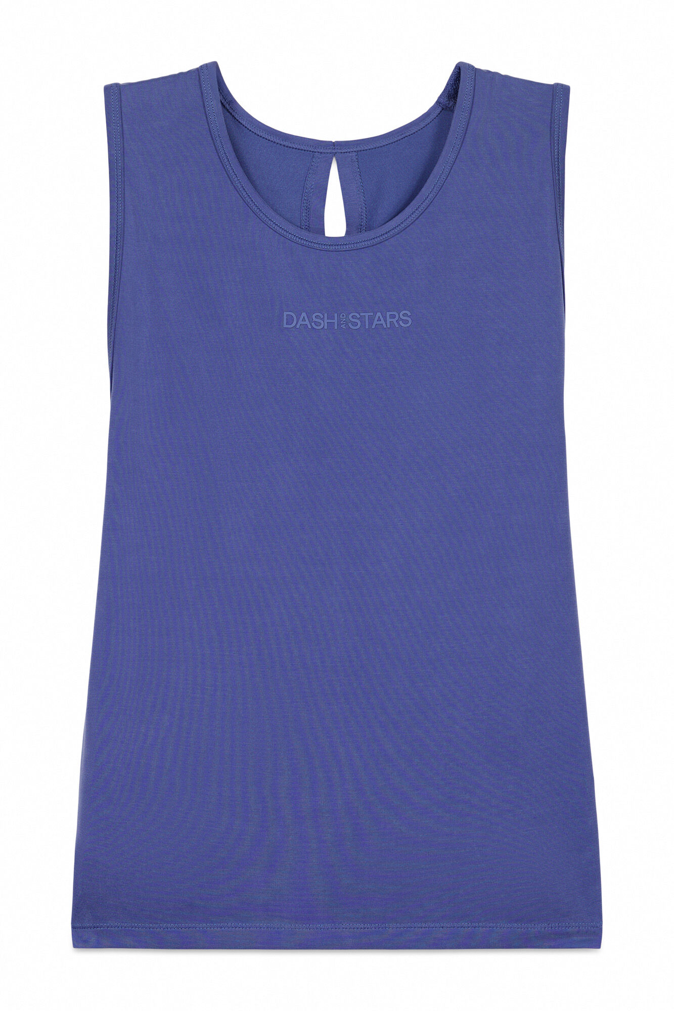 Dash and Stars T-shirt sem mangas soft touch azul azul