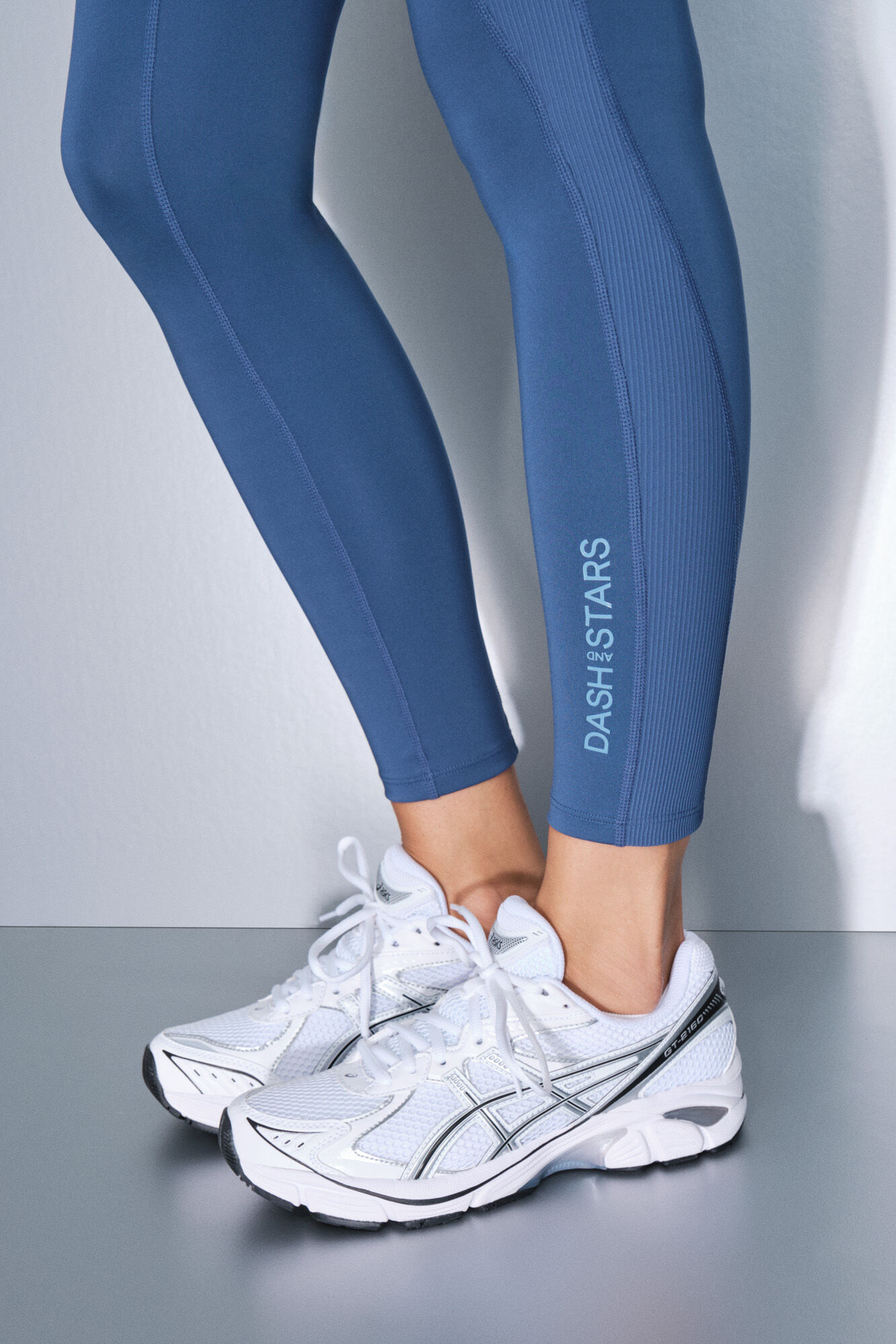 Dash and Stars Legging azul 4D STRETCH no tornozelo azul