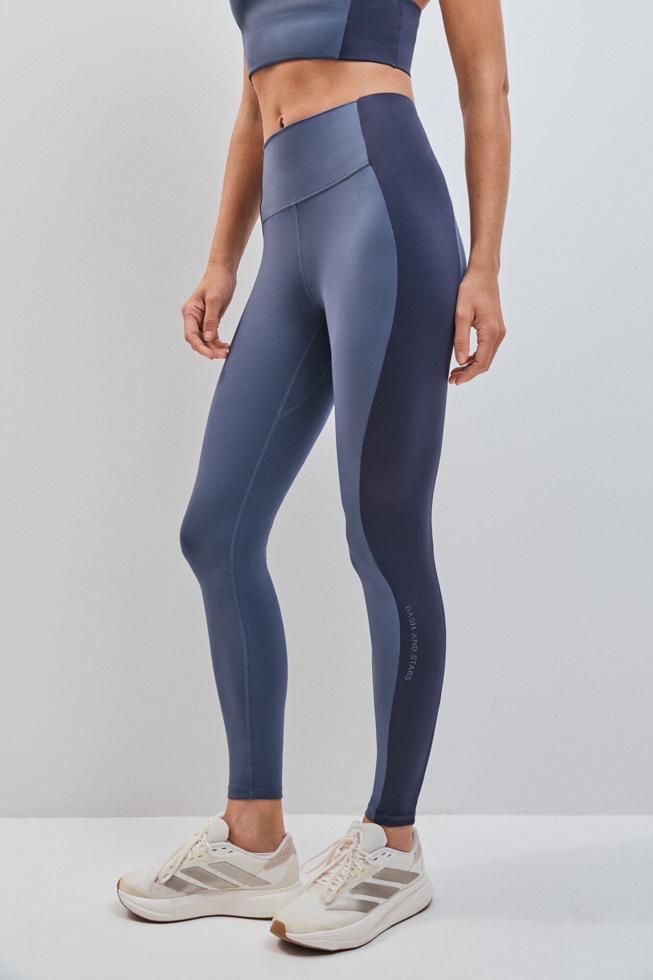 Dash and Stars Leggings largos 4D STRETCH azul oscuro