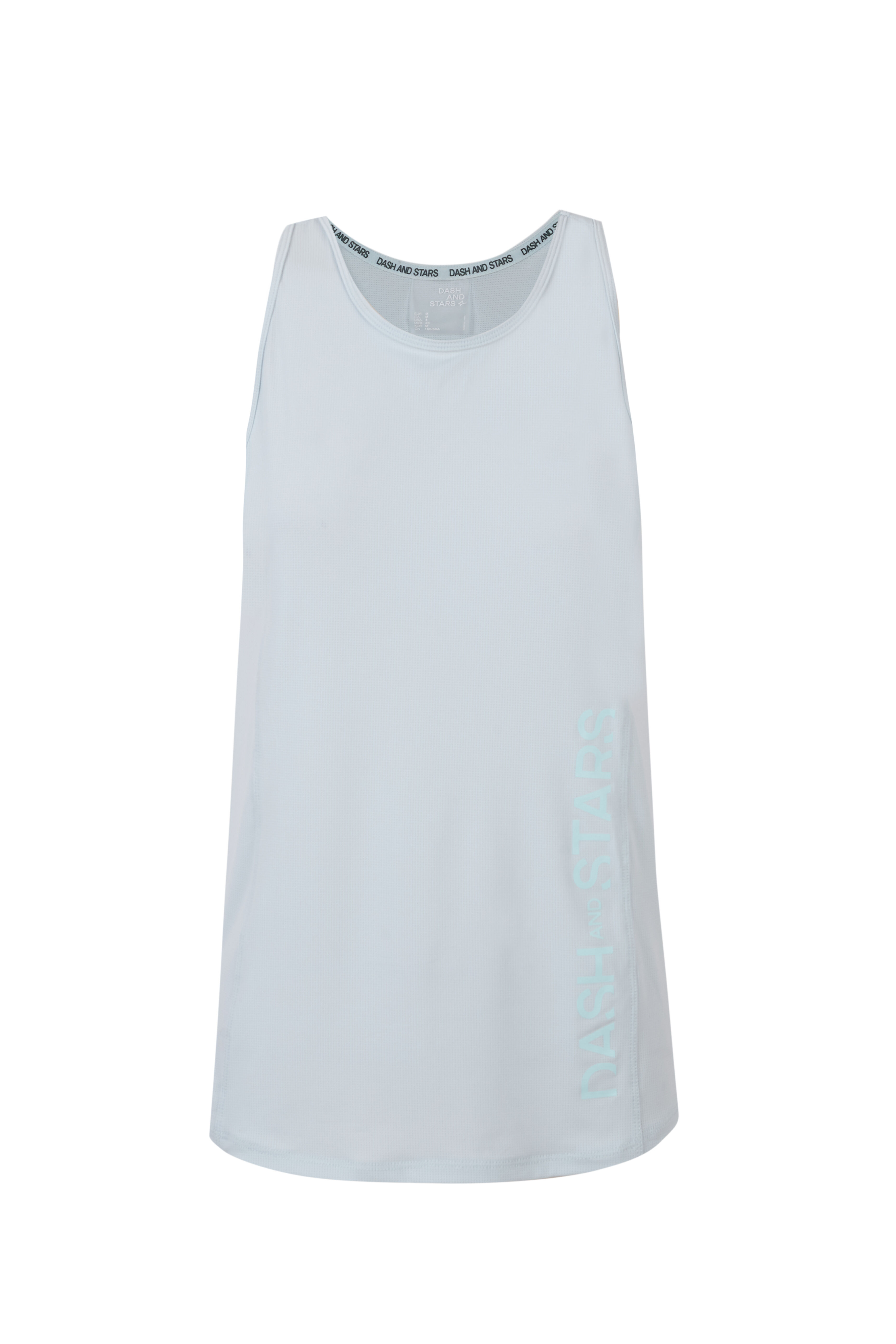 Dash and Stars T-shirt perfurada em microfibra azul azul