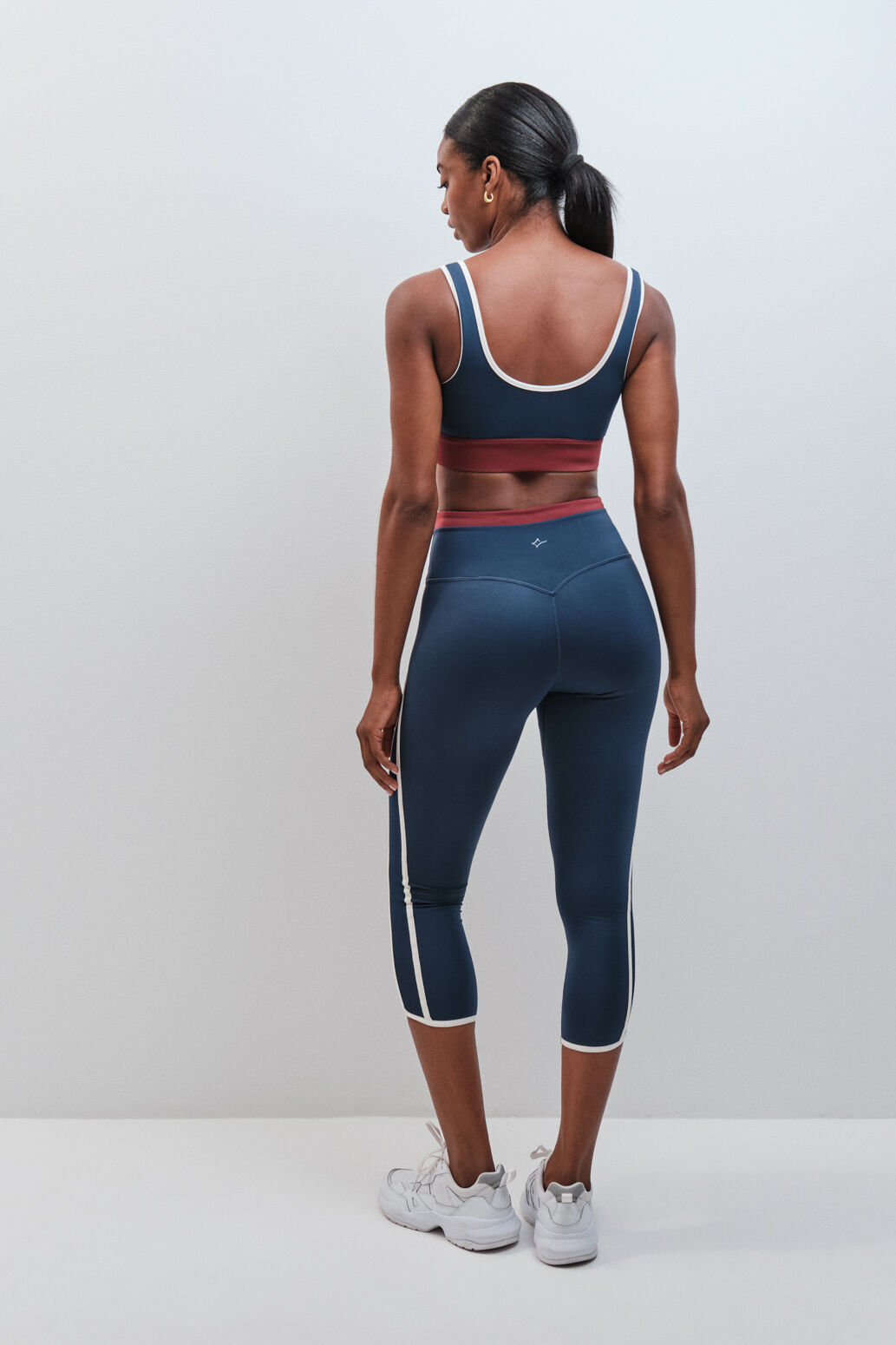 Dash and Stars Leggings crop 4D STRETCH azul oscuro azul