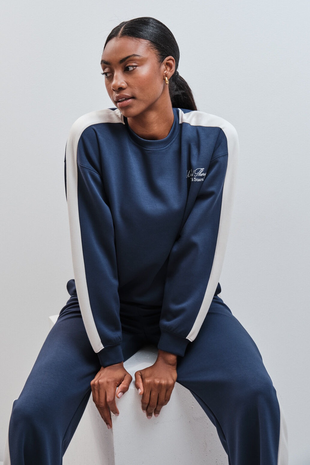 Dash and Stars Sweatshirt de manga comprida soft touch azul