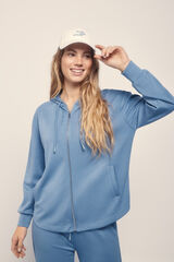 Dash and Stars Jaqueta modal azul com toque suave azul