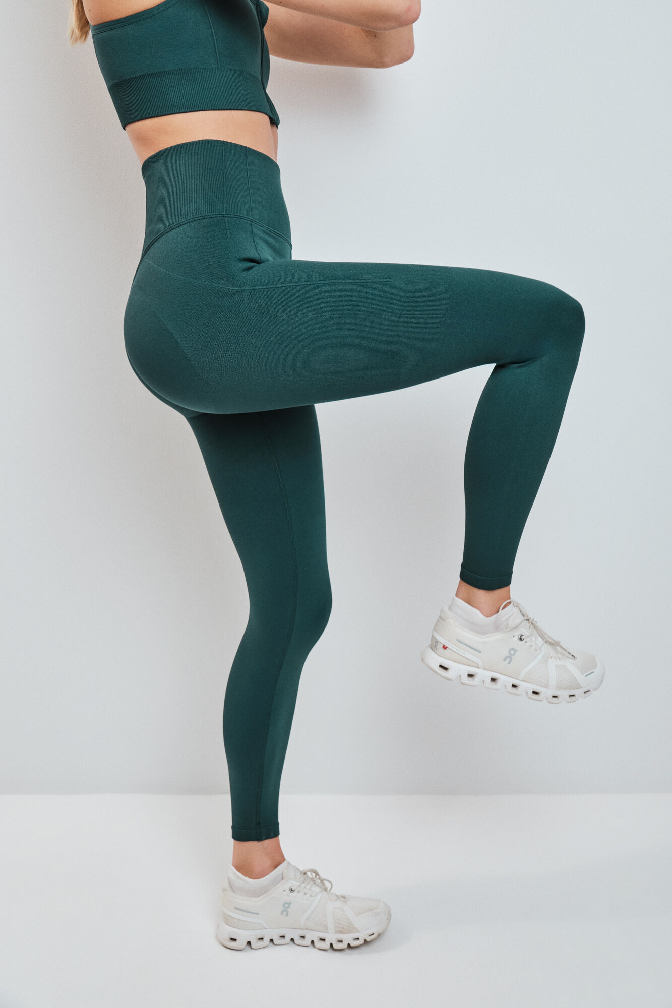 Dash and Stars Leggings Push Up SEAMLESS FIT verdes verde
